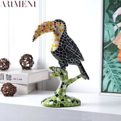 Avian Mosaic Melody: Toucan Art Decor - The Artment