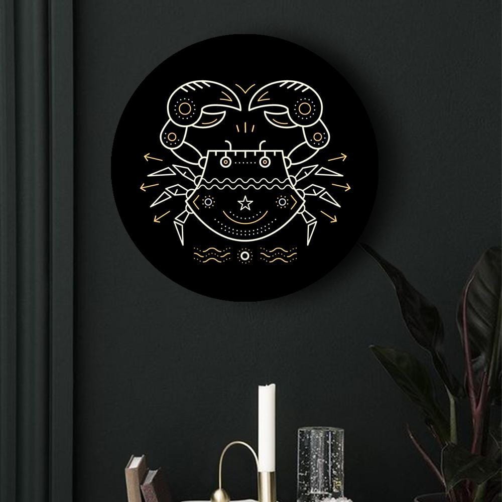 Black and Gold Zodiac Canvases (Matte Finish) - The Artment