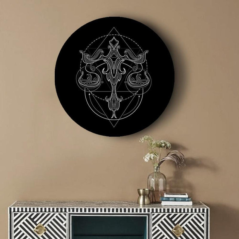 Black and White Geometry Zodiac Canvases (Matte Finish) - The Artment