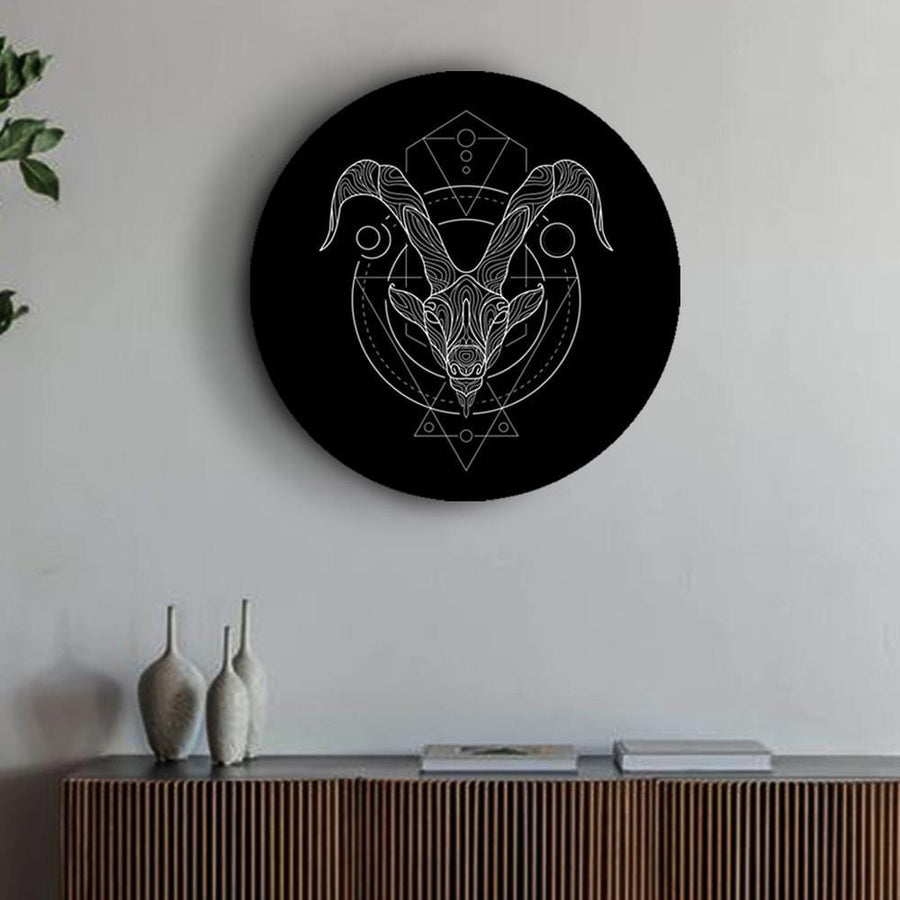 Black and White Geometry Zodiac Canvases (Matte Finish) - The Artment