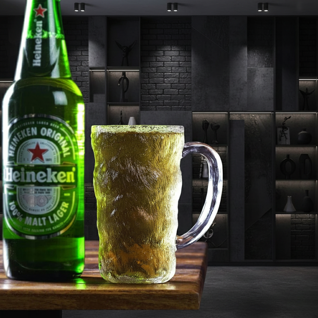 Impressionism Frosted Beer Mug Set