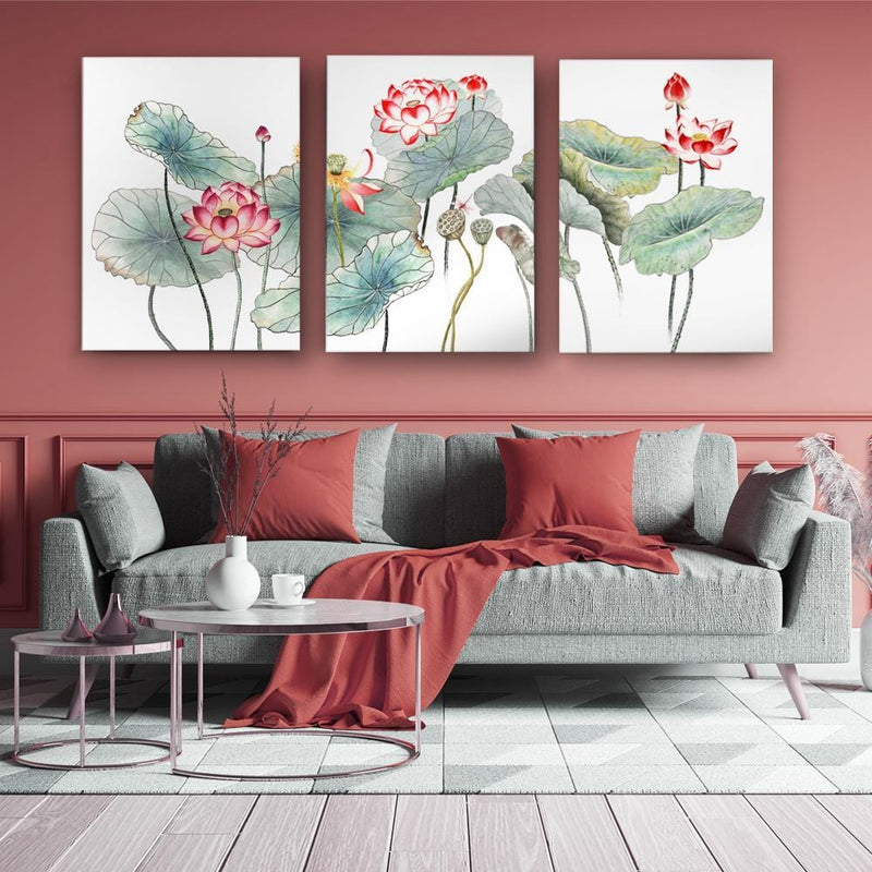 Blooming of the Glorious Lotus Canvas (Matte Finish) - The Artment