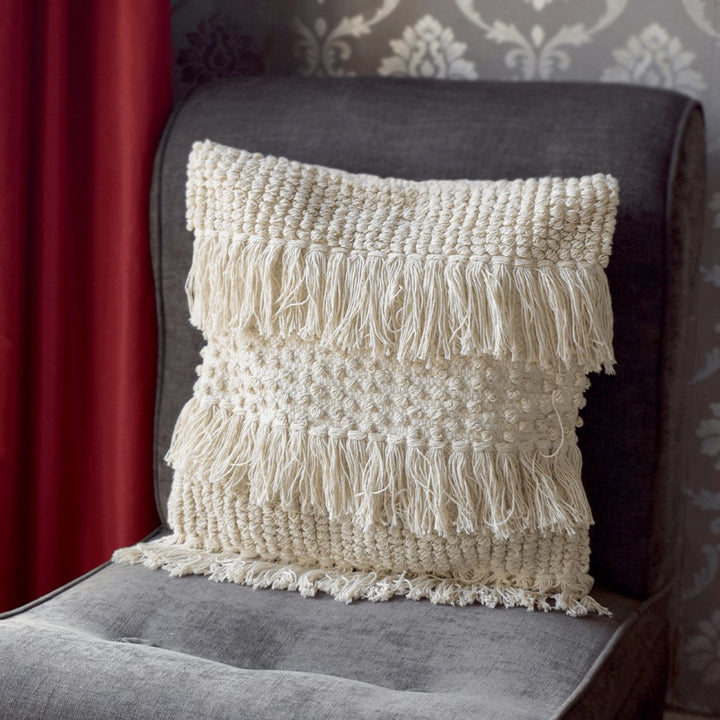 Bohemian Chic Macrame Cushion - The Artment