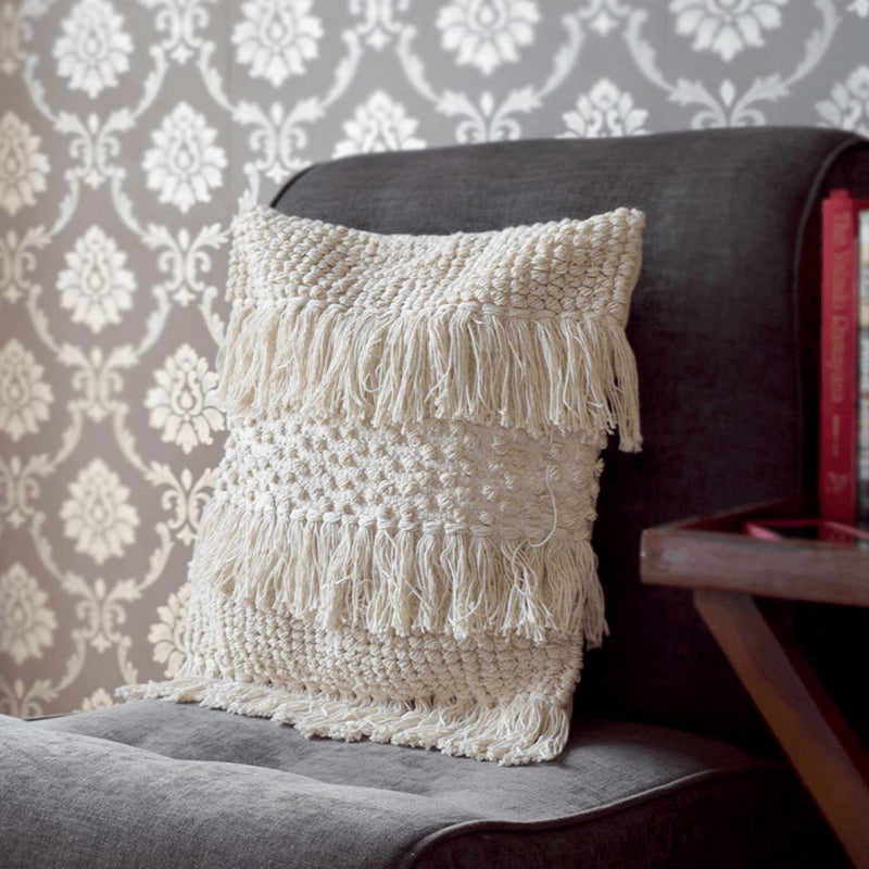 Bohemian Chic Macrame Cushion - The Artment