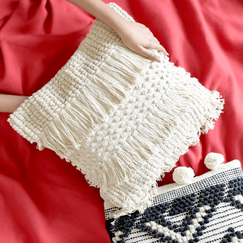 Bohemian Chic Macrame Cushion - The Artment