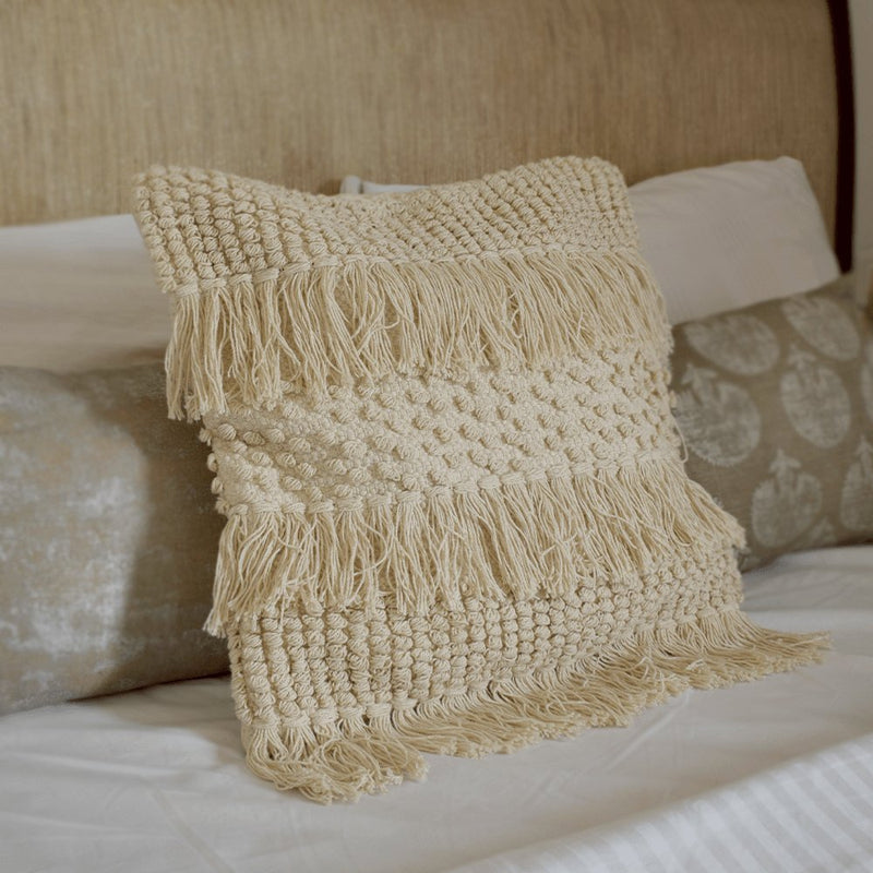 Bohemian Chic Macrame Cushion - The Artment