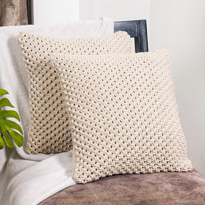 Bohemian Cotton Macrame Cushion - The Artment