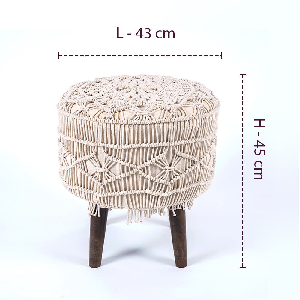 Bohemian Dreamscape Lace Pouffe - The Artment