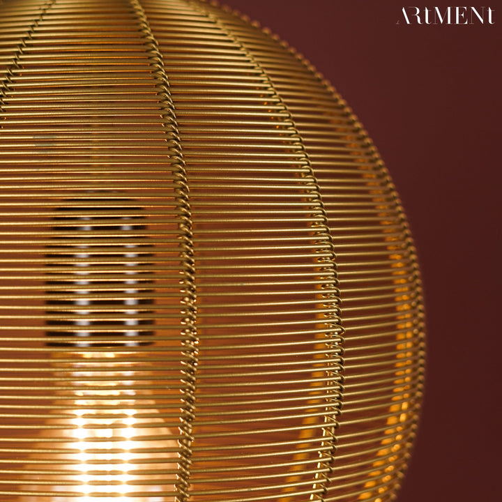 Bohemian Golden Radiance Round Metal Pendant Lamp - The Artment