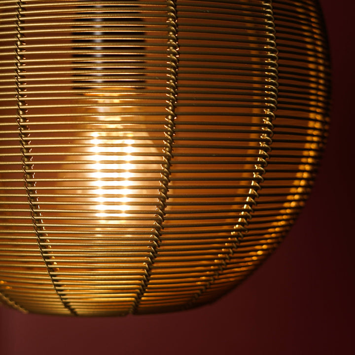 Bohemian Golden Radiance Round Metal Pendant Lamp - The Artment