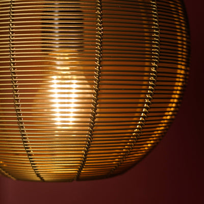 Bohemian Golden Radiance Round Metal Pendant Lamp - The Artment