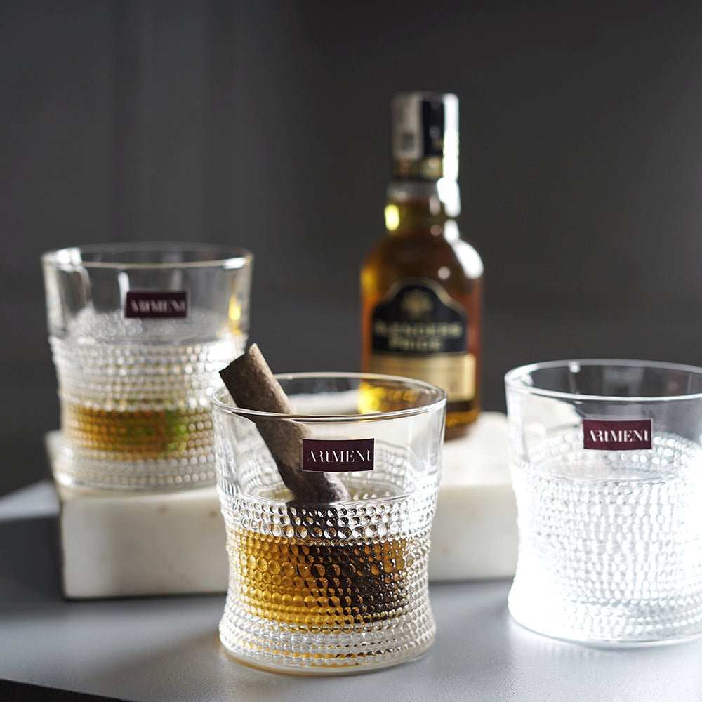 Bohemian Pearl Drop Whiskey Tumbler Set - The Artment