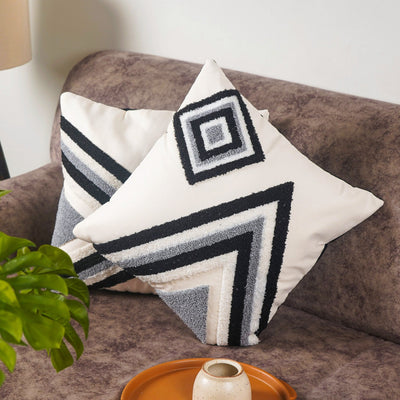 Boho Geometric Embroidery Cushion Cover - The Artment