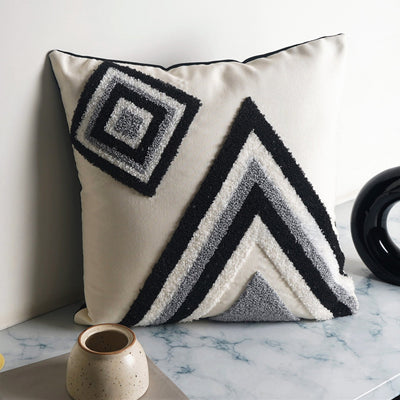 Boho Geometric Embroidery Cushion Cover - The Artment