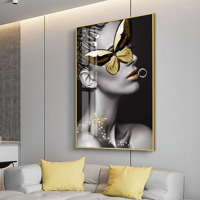 BUTTERFLY ON EYE WALL PAINTING - The Artment