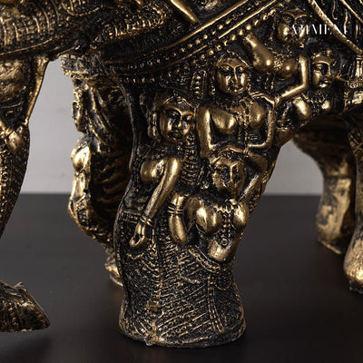 Carved for Rusticity Elephant Table Accent - The Artment