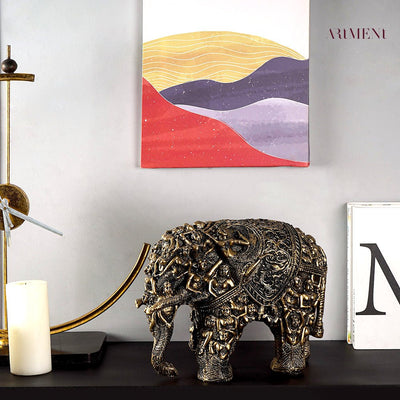 Carved for Rusticity Elephant Table Accent - The Artment