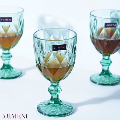 Checked Chalice Wine Goblets - The Artment