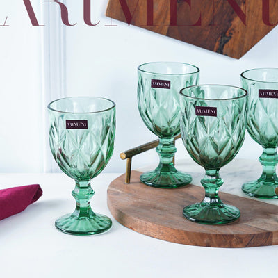 Checked Chalice Wine Goblets - The Artment