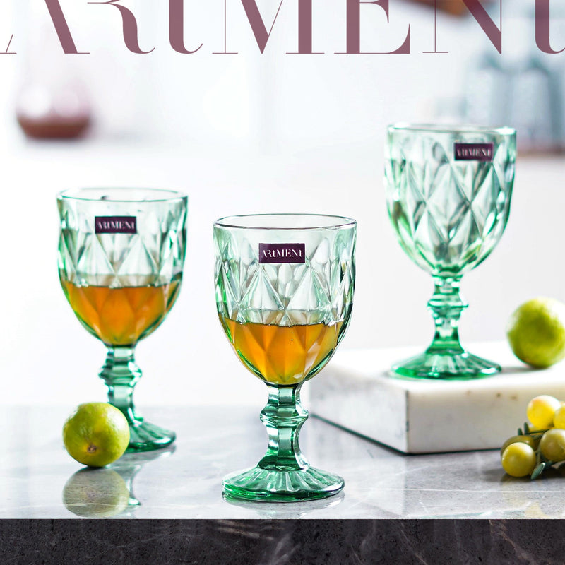 Checked Chalice Wine Goblets - The Artment