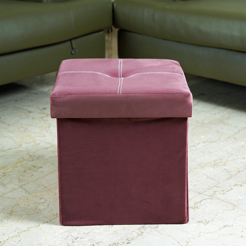 CosyFold Portable Velvet Pouffe - The Artment