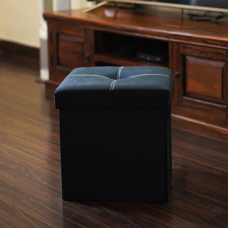 CosyFold Portable Velvet Pouffe - The Artment