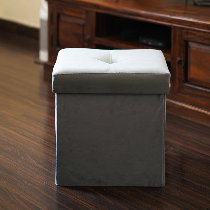 CosyFold Portable Velvet Pouffe - The Artment