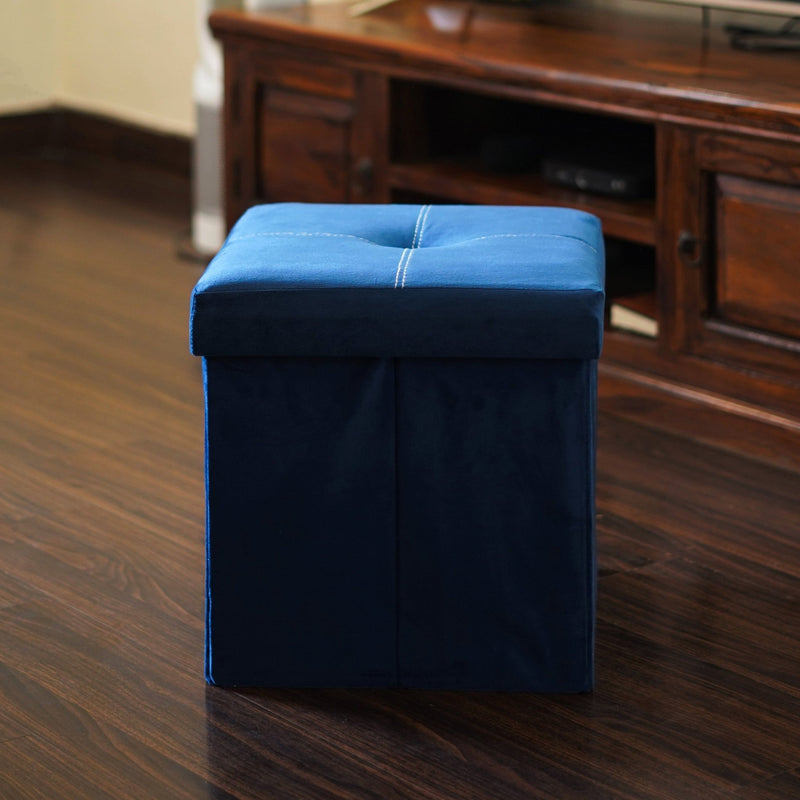 CosyFold Portable Velvet Pouffe - The Artment