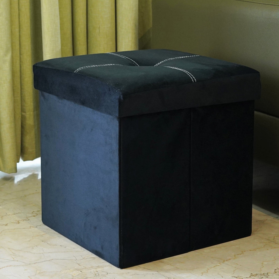 CosyFold Portable Velvet Pouffe - The Artment