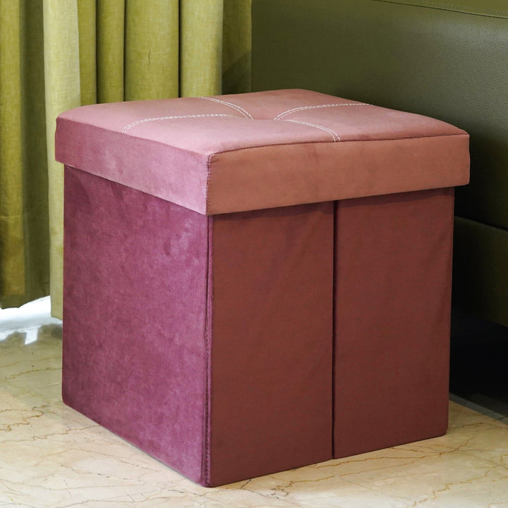 CosyFold Portable Velvet Pouffe - The Artment