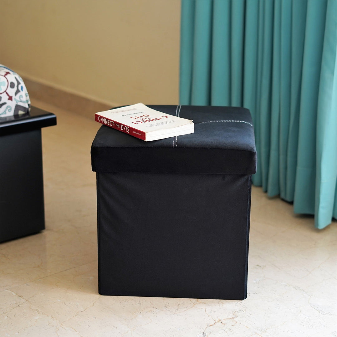 CosyFold Portable Velvet Pouffe - The Artment