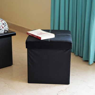 CosyFold Portable Velvet Pouffe - The Artment