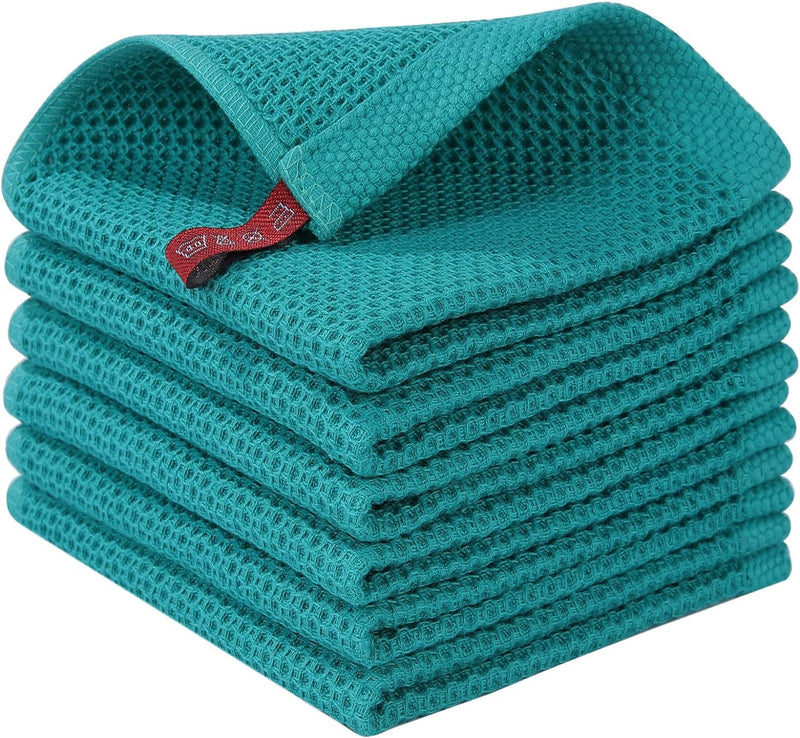 CozyWeave Towels : 100% Cotton Waffle Weave Kitchen Dish Cloth (Set of 6) - The Artment