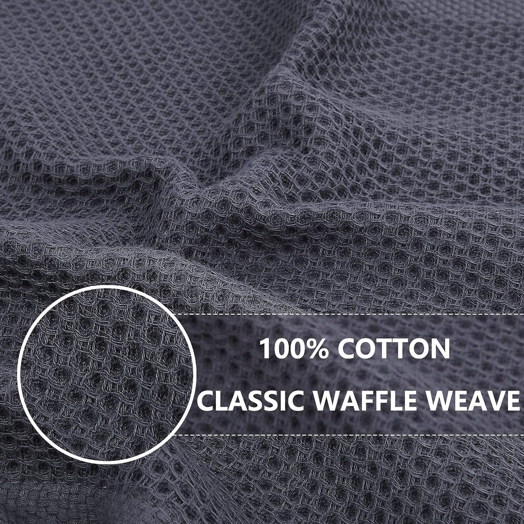 CozyWeave Towels : 100% Cotton Waffle Weave Kitchen Dish Cloth (Set of 6) - The Artment