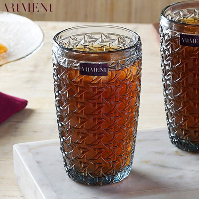 Criss - Cross Impressions Tumbler Glasses - The Artment