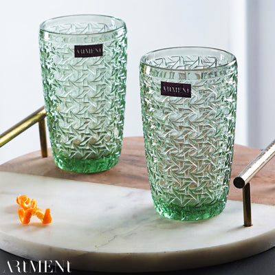 Criss - Cross Impressions Tumbler Glasses - The Artment