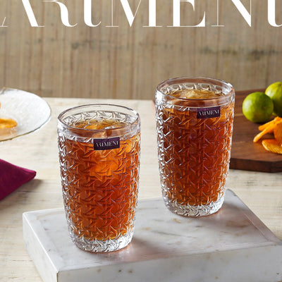 Criss - Cross Impressions Tumbler Glasses - The Artment