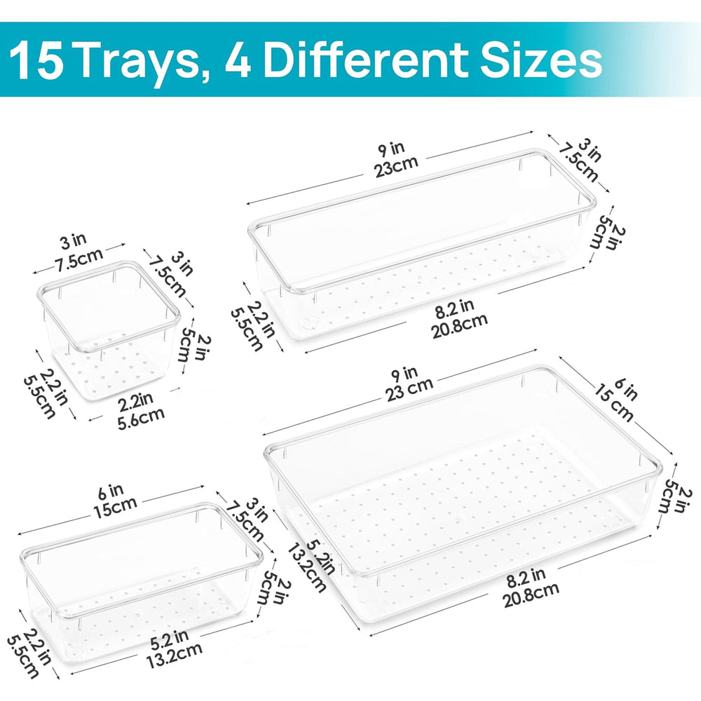 Crystal Clarity Organizer Trays - The Artment