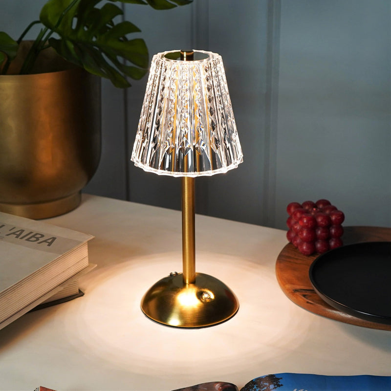 Crystal Diamond Metal Table Lamp - The Artment