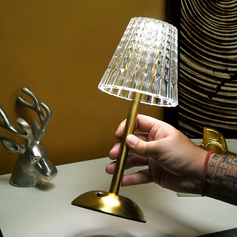 Crystal Diamond Metal Table Lamp - The Artment