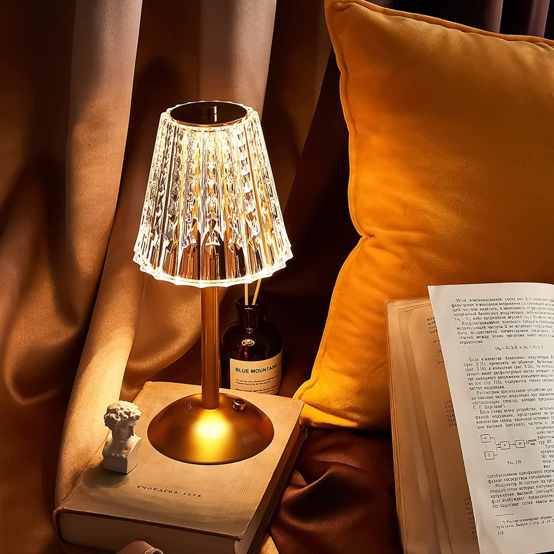 Crystal Diamond Metal Table Lamp - The Artment