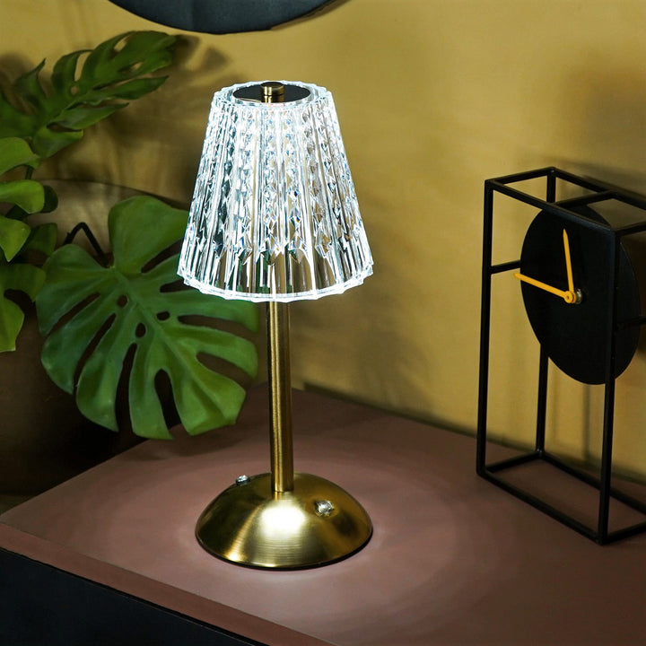 Crystal Diamond Metal Table Lamp - The Artment