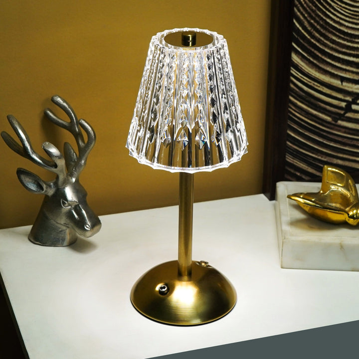 Crystal Diamond Metal Table Lamp - The Artment