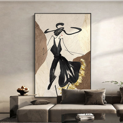 DANCING LADY WALL PAINTING - The Artment