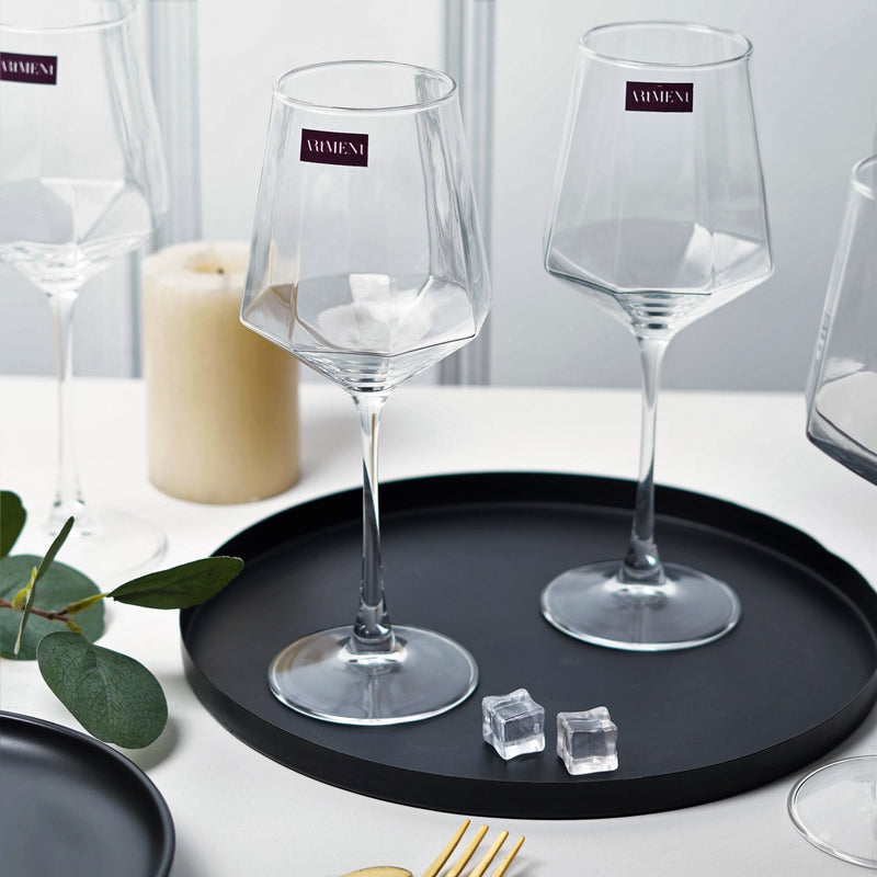 Diamond Edge Wine Glass Set - The Artment