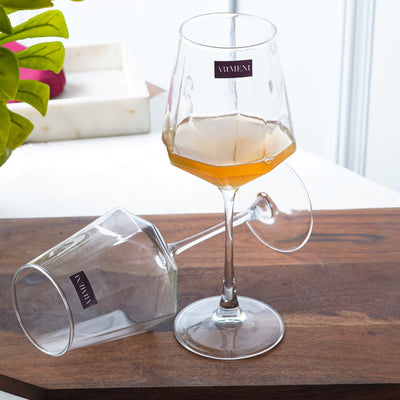 Diamond Edge Wine Glass Set - The Artment