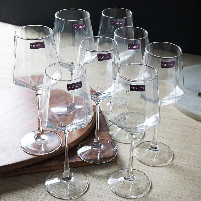 Diamond Edge Wine Glass Set - The Artment