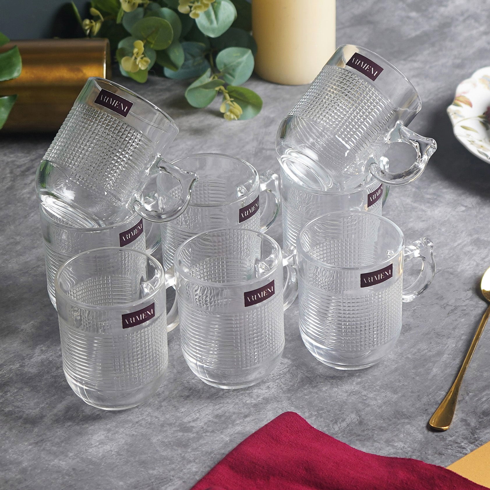Minimal Tea Set Dotted Delights Minimal Tea Cups (Set of 6) – The Artment