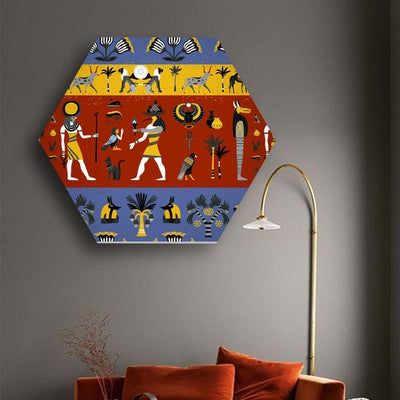 Egyptian Life Hexagonal Canvas (Matte Finish) - The Artment