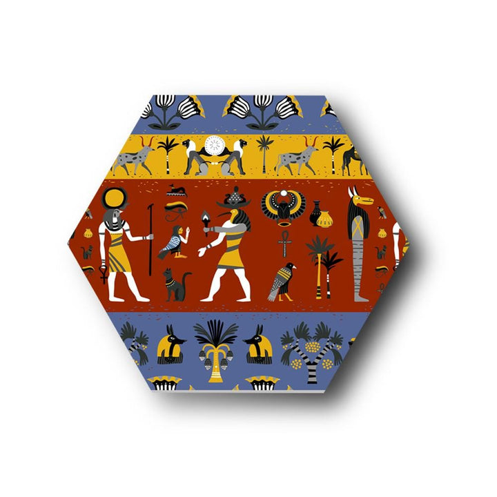 Egyptian Life Hexagonal Canvas (Matte Finish) - The Artment